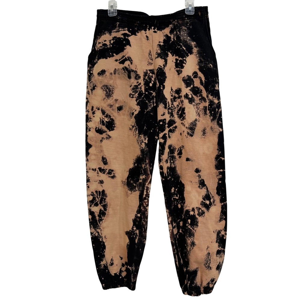 LAA Los Angeles Apparel 14oz Heavy Fleece Bleach Tie Dye Sweatpants Mens L  NwOT